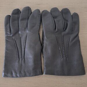 Men’s Black Italian Leather Cashmere Lined Gloves Made in Italy XL